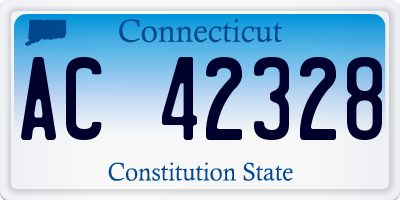 CT license plate AC42328