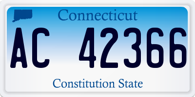 CT license plate AC42366