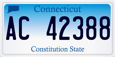 CT license plate AC42388