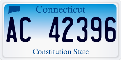 CT license plate AC42396