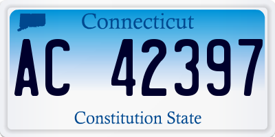 CT license plate AC42397