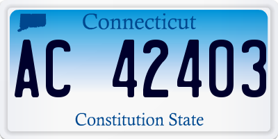 CT license plate AC42403