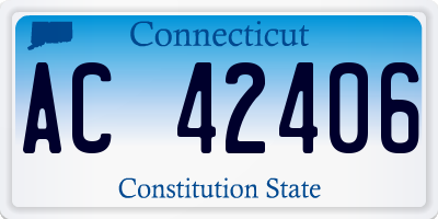 CT license plate AC42406