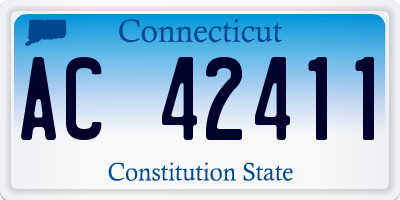 CT license plate AC42411