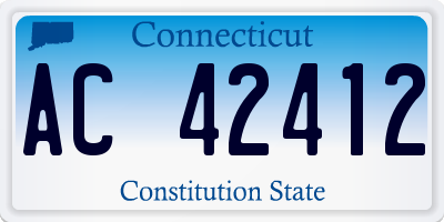 CT license plate AC42412