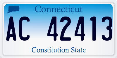 CT license plate AC42413