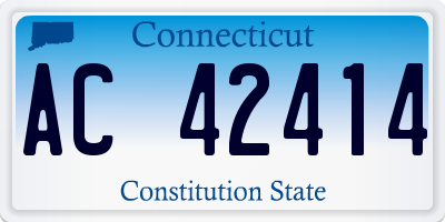 CT license plate AC42414