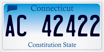 CT license plate AC42422