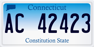 CT license plate AC42423