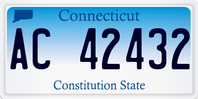 CT license plate AC42432