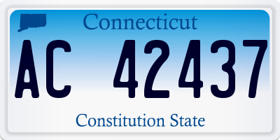 CT license plate AC42437