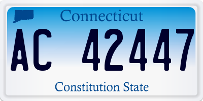 CT license plate AC42447