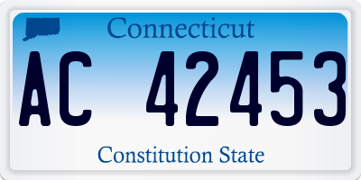 CT license plate AC42453