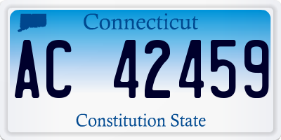 CT license plate AC42459