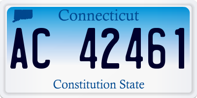 CT license plate AC42461