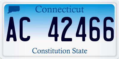 CT license plate AC42466
