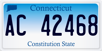 CT license plate AC42468
