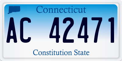 CT license plate AC42471
