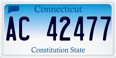 CT license plate AC42477