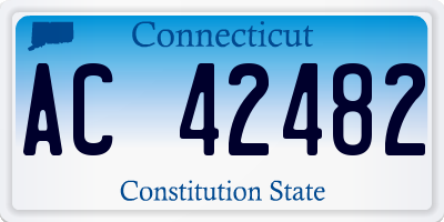 CT license plate AC42482