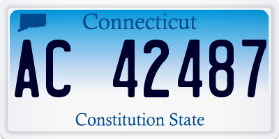CT license plate AC42487