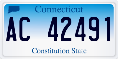 CT license plate AC42491