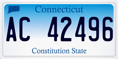 CT license plate AC42496