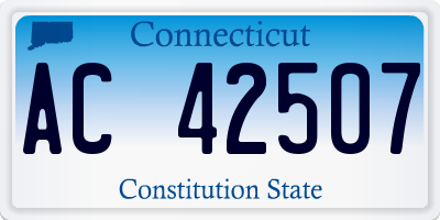 CT license plate AC42507