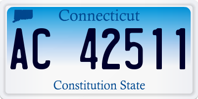 CT license plate AC42511