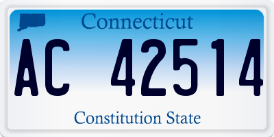 CT license plate AC42514