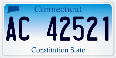 CT license plate AC42521