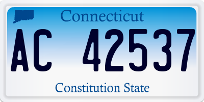 CT license plate AC42537