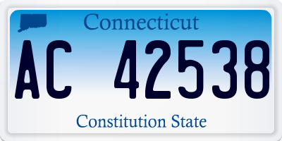 CT license plate AC42538