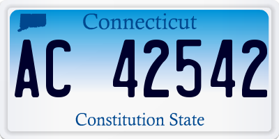 CT license plate AC42542
