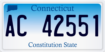 CT license plate AC42551