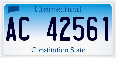 CT license plate AC42561
