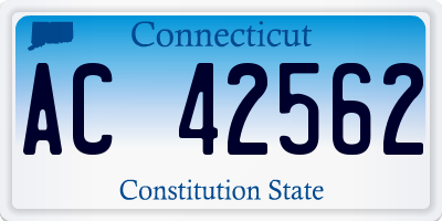 CT license plate AC42562