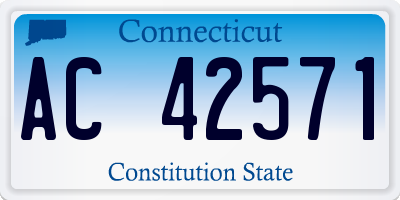 CT license plate AC42571