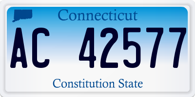 CT license plate AC42577