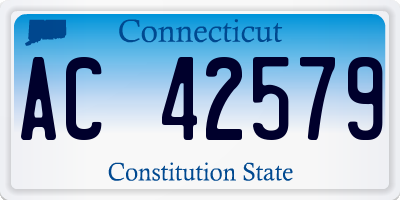 CT license plate AC42579