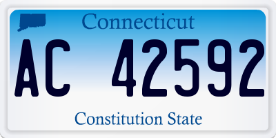 CT license plate AC42592
