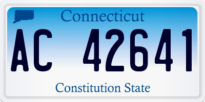 CT license plate AC42641