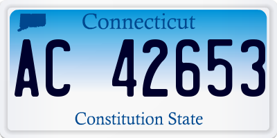 CT license plate AC42653