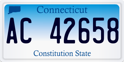 CT license plate AC42658
