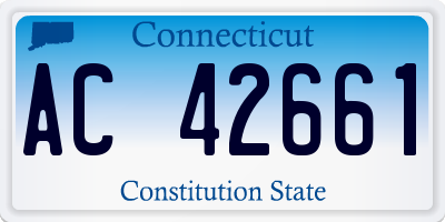 CT license plate AC42661
