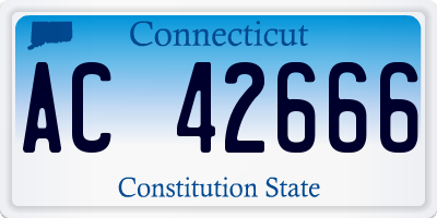 CT license plate AC42666