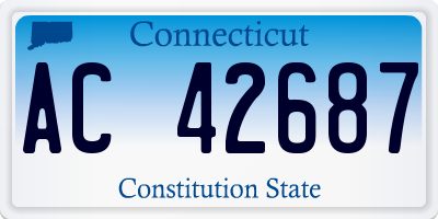 CT license plate AC42687