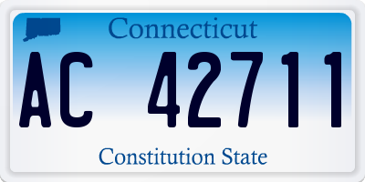 CT license plate AC42711