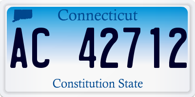 CT license plate AC42712