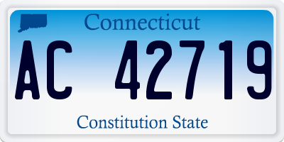 CT license plate AC42719